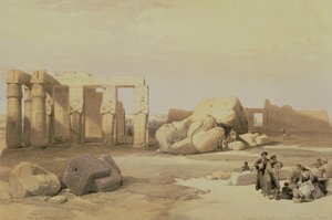 Fragments of the Great Colossus, at the Memnonium, Thebes, 1937 BC